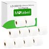 Molabel - 10 rotoli di etichette autoadesive 99019, compatibili con DYMO S0722480, 59 mm x 190 mm, per un totale di 1100 etichette multiuso per raccoglitori grandi, adatte per LabelWriter serie 450 e