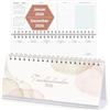 KONVINIT Calendario da tavolo 2026, calendario 2026, calendario da scrivania settimanale per stare in piedi, planner settimanale 2026, 1 settimana 2 pagine