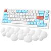 ZIYOU LANG White TKL Poggiapolsi Tastiera, Poggiapolsi Ergonomico Cloud Poggiabraccia PU Memory Foam, Base Antiscivolo, Pulizia Facile, Sollievo dal Dolore di Digitazione per Tastiera-Bianco