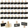 DELAESI Mini lavagne da scrivere, 100 mollette in legno, mini lavagne con clip, clip per lavagna, piccole mollette per foto da appendere