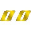 4R Quattroerre.it Numero Gara 0 Anodizzato, Giallo, 27 x 37 mm (Confezione da 2)