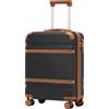 COOLIFE Valigia Cabina 55x40x20 EasyJet Ryanair Bagaglioamano Rigida PC+ABS | Lucchetto TSA 4 doppie ruote, leggera - Ideale per priority boarding, weekend & city break