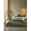 Hanse Home Tappeto in iuta naturale, 100% iuta, tessuto a mano ed ecologico, in fibra naturale boho, per soggiorno, camera da letto, sala da pranzo, verde, 160 x 230 cm