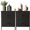 DUMOS Cassettiera per camera da letto con cassetti in tessuto, organizer alto per vestiti, armadio, cameretta dei bambini, con struttura in metallo, pannello in legno leggero