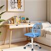 FurnitureR Sedia per bambini regolabile in altezza per scrivania, ergonomica, colorata con schienale e braccioli, sedia girevole a 5 ruote, per bambini da 3 a 10 anni, portata fino a 100 kg