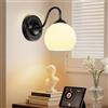 MantoLite Nero Bicchiere Lampade da Parete,Portalampada E27 Illuminazione Interni Applique Luce da Specchio Illuminazioni per Pareti Bagno Sconce Lampade da Comodino Luci Lettura(Includi lampadina)
