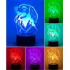 BIRBANN Lampada Cane 3D, Veilleuse Notte con 7 Cambio Colori a Controllo Tattile, Alimentazione USB, Decorazione Camera per Bambini, Idea Regalo Compleanno/Natale