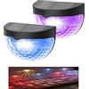 jindaaudio 2 Pezzi di Luci Solari per Esterni Illuminazione Decorativa per Recinzione per Montaggio a Parete, Luce per Gradini Impermeabile per Patio Giardino Percorso Vialetto Ville Cortile Posteriore Scale