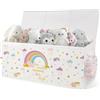 omedecal Cesta Porta Giochi Bambini Contenitori, Pieghevole, 124 L, Grande Oxford Contenitore Cesto Scatola Porta Giochi Baule Portagiochi Bambini Bambino, 96x32x40cm - Arcobaleno