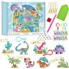 CAYUDEN DIY Pittura Diamante Portachiavi Dinosauro Diamond Painting Kit Completo 5D Diamond Art Painting Keychain Portachiavi Mosaico Creazione di Kit Decorativi Pendente per Artigianato Decorazione