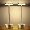 Hapfish Lampada da Tavolo Ricaricabile LED,2 Pezzi 5000mAh Senza Fili USB,Comodino | Eye-Protect Luce a USB Batteria Dimmerabile,3 Modalità di Colore,Impermeabile,per Interno/Ristorante/Esterno(Bronzo)