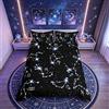 Homemissing Set Copripiumino per Letto Singolo a Tema Galattico con Stelle e Costellazioni Stile Bohémien per Bambini Set di Biancheria da Letto Spaziale con Tema di Astronomia e Astrologia per