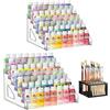 YEXEXINM Organizzatore e portapennelli per pittura acrilica a 7 livelli, supporto per pittura acrilica da tavolo, portaoggetti per dipinti acrilici, archiviazione per dipinti fai da te, modello