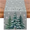 Artscope Runner da Tavolo per Natale 40x240cm Merry Christmas, Decorazioni a Tema Natalizio per del Tavolo da Pranzo Cucina Feste Fattoria (Albero di Natale e Fiocchi di Neve- Grigio)