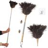 BUCOMTU Spolverino per Polvere Allungabile 186cm，Lavabile, antistatico, antigraffio, con manico in bambù, per soffitti, ventilatori a soffitto, mobili, auto e superfici delicate