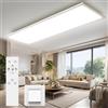 Omdekor Plafoniera LED 120 x 30 cm Pannello LED con telecomando Plafoniera dimmerabile, cambio di temperatura di colore (bianco caldo - bianco freddo), 40 W lampada da soggiorno