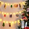 Aigostar Catena luminosa con clip da 3 m e 20 LED con 20 clip per appendere foto, Catena luminosa con telecomando, Clip per foto, Decorazione ghirlanda per Natale, Camere, Matrimoni (Bianco caldo)