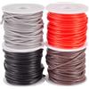 Craftdady 20 m di corda in gomma tubolare vuota da 2 mm per lavori a maglia, corde per barbiere, supporto per punti, tubo per corda per creazione di collane e bracciali con filo di memoria, foro: 1 mm