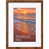 Anhow Cornice 30x40 cm, Cornici Foto in Legno Multistrato con Passepartout A4, Cornici per Puzzle, Parete, Poster, Diploma Universitario - Colore Noce