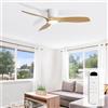 Sofucor 132cm Ventilatore da Soffitto con Luce LED, Dimmerabile 3CCT, Telecomando, 6 Velocità, Timer, Silenzioso Lampada Ventilatore da Soffitto per Soggiorno, Cucina
