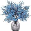 Generic Superflower - 3 pezzi da 50 cm di fiori artificiali di ciliegio, piante artificiali decorative, fiori artificiali, decorazione per casa, matrimoni, feste, uffici, balconi e giardini (Azul)
