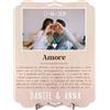 nagu® Regalo Anniversario di Coppia. Quadro Personalizzato con Foto da Regalare a Fidanzata o Fidanzato. Biglietto Regalo in Legno 30 x 22 cm per Regali Personalizzati. Include lettere e numeri