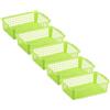 MiraHome set di 5 cestini portaoggetti 1,8 l 25x16x7 cm verde