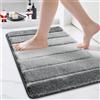 COSY HOMEER 40 x 60 cm, tappetino da bagno, antiscivolo, lavabile, lavabile in lavatrice, per doccia, bagno e bagno, grigio