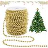 GZGXKJ Ghirlande di Perle 30m Fili Dorati per Albero di Natale 6mm