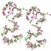 OMJMYY 2 Pezzi Ghirlanda Fiori Artificiali Margherite Viola 210cm, Decorazione Appendiabile per Matrimonio, Giardino, Casa