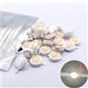 Cleiscry Chip LED ad alta potenza, 1/3 Watt, super intensità, SMD, componenti, diodo, lampadina, perline, chip fai da te (100 pezzi, 3 W, bianco caldo (3000 K))