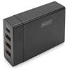 DIGITUS Caricabatterie universale 72 W - 1 porta USB-C - 3 porte USB-A - Caricatore rapido Power Delivery (PD 3.0) - Per iPhone, iPad, Samsung Galaxy, Pixel, Xiaomi, Motorola, Huawei - Nero