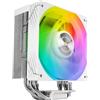 Mars Gaming MCPU-X4ARGB, Dissipatore CPU 220W TDP, 4x Heatpipes HCT Nuova Generazione, Ventola PWM SI Extreme-Silent ARGB 120mm, Nucleo in Rame Iperbilanciato, Compatibilità Intel e AMD, Bianco