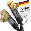 KabelDirekt - Cavo SAT, Antenna TV, Coassiale Angolato a 90° - 1 m - Cavo Satellitare 4K, Connettore F - Per Radio/TV, DVB-T/C/S/S2, Internet (Nero) - Disponibile in 0,5-30 m