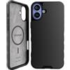 Smartish® Gripmunk - Custodia magnetica compatibile con MagSafe per iPhone 16 Plus, leggera e protettiva, cover sottile con grip, fodera in microfibra, per Apple iPhone 16 Plus, motivo: Black Tie