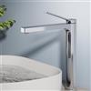 EMKE Rubinetto da bagno cromato, 335 x 233 x 46 mm, in ottone, cartuccia in ceramica, rubinetto per bagno, miscelatore per lavabo, facile da installare, rubinetto con aeratore, rubinetto per lavabo