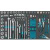 Hazet Set di chiavi 163-508/138N, 138 pezzi, E5-E20, PH1-PH3, PZ1-PZ3, T6-T55, a taglio, Phillips, Pozidriv, esagono interno/esterno e TORX interno, incluse pinze e cricchetti reversibili