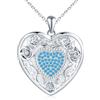 MICMIF Argento 925 Foto Medaglione Cuore con Fiore di Rosa Zirconi Collana Donna Ragazze Ciondolo Portafoto Personalizzata, Collana Locket Vinatge Apribile per 2 Foto, Catena 45+5cm