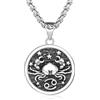 REDSUN Collana Costellazione, Collana Segno Zodiacale Argento Sterling 925 Ciondolo Costellazione 12 Costellazioni Collana Ossidata Gioielli per Donne e Ragazze, 22mm x 22mm