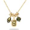 VICKWOOD Promemoria 3 ciondolo collana da donna in argento 925 5A Zikonia 45cm in smeraldo/verde/rosso/blu/rosa catena in argento/oro/oro rosa, regalo per donne