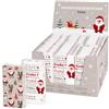 MIJOMA Set di fazzoletti di carta stampati, 3 strati, 10 confezioni, colore bianco, pensierino per Natale, regalo di gnomo, desiderio di recupero, pratico e morbido (Buon Natale, 36 confezioni)