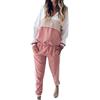 HIFI7 Donna Tuta Sportiva Set Tute da Ginnastica Sportive Complete Felpa Ragazza con Cappuccio Pantaloni Jogging Running Hoodie Sports Sweatshirt Leggera Pantalone (IT, Testo, XXL, Regular, Regular, Rosa)