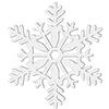 Amscan, Decorazione natalizia a forma di fiocco di neve, con brillantini, 10.16 x 10.16 cm, colore: Bianco