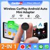 CarlinKit Mini Ultra PRO Wireless CarPlay Android Auto Adattatore 2 in 1 Wifi 5.8G Dongle wireless per 98% OEM Mappa musicale per auto