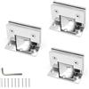 TOOSOAR Set Di 3 Cerniere Per Porta In Vetro, Cerniere Di Alta Qualità In Acciaio Inox 304 Con Angolo Di Apertura A 90°, Spessore 5 Mm E Fissaggio A 3 Punti Per Vetro Da 8 A 12 Mm