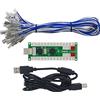 SJ@JX SJJX 2 Players Arcade Game DIY Kit USB Encoder Controller Button Joystick for Retro Pie Raspberry Pi MAME PC