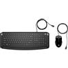HP Pavilion 200 Tastiera e Mouse USB, Tasti Scelta Rapida e Multimediali, Indicatore LED Blocco Maiuscole/Numeri e Tasti Scorrimento, Poggiapolsi Incorporato, DPI 1600, Design Sottile, Nero