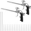 Bbtcxjs 2 x Pistole per Schiuma Espandente, Pistola Professionale per Sigillante in Schiuma PU, Pistola a Spruzzo per Isolamento Termico per Applicazione di Calafataggio, Riempimento e Sigillatura di Finestre