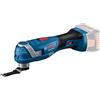Bosch Professional Sistema da 18 V: strumento multifunzione a batteria GOP 185-LI (1 lama BIM per taglio a profondità Starlock Plus, velocità oscillante senza carico 20.000 min-1)