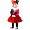 Amscan 9907674 Costume ufficiale Warner Bros. Licenza Fumetto Harley Quinn Bambino Costume (18-24 mesi), Rosso